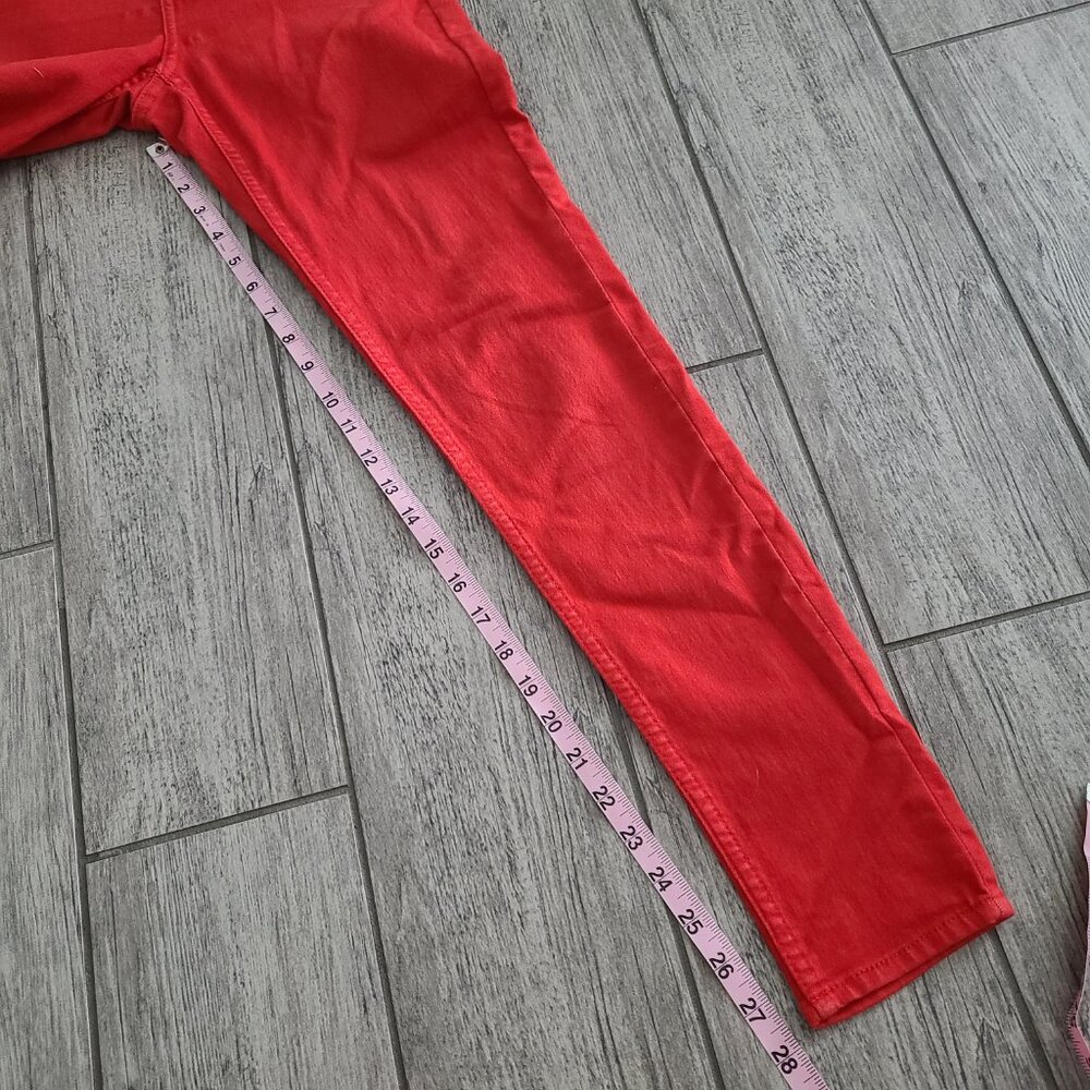 H&M Divided Skinny Jeans Women’s Size 8 Red - Picture 4 of 11